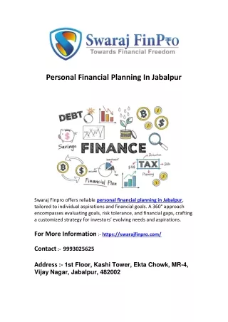 Personal Financial Planning In Jabalpur