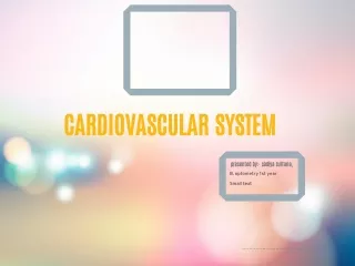cardiovascular system