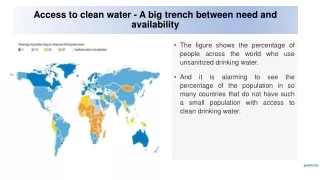 Access to clean water - A big trench between need and availability