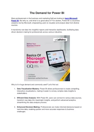 the demand for power bi