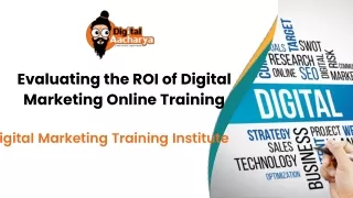 Evaluating the ROI of Digital Marketing Online Training