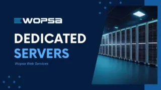 Dedicated Server Hosting | Buy a Managed Web Server From Wopsa