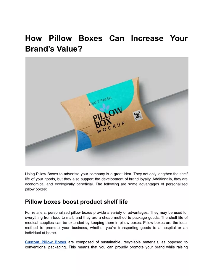 how pillow boxes can increase your brand s value