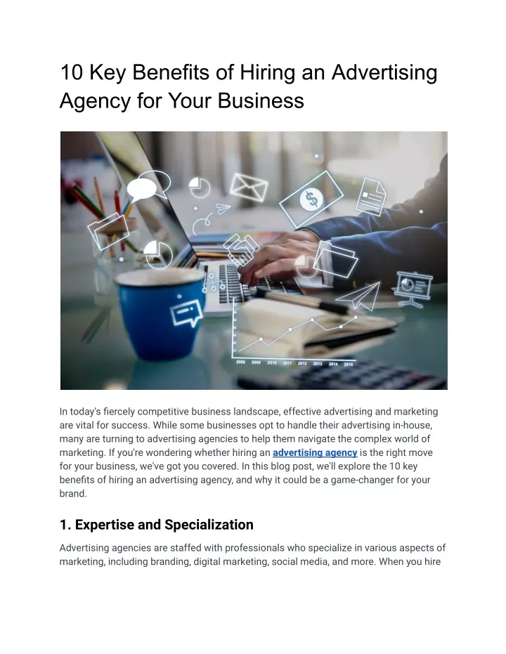 10 key benefits of hiring an advertising agency