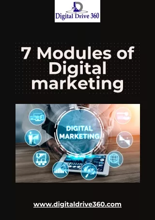 7 Modules of Digital marketing