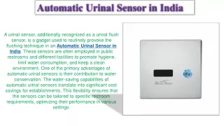 automatic urinal sensor in india