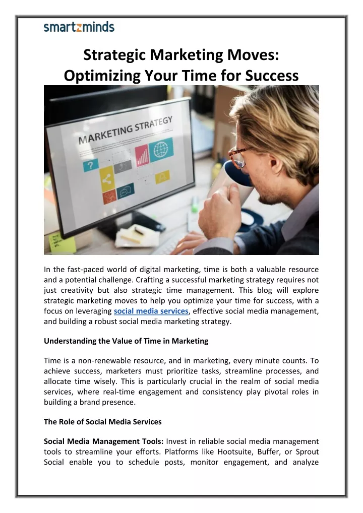 strategic marketing moves optimizing your time