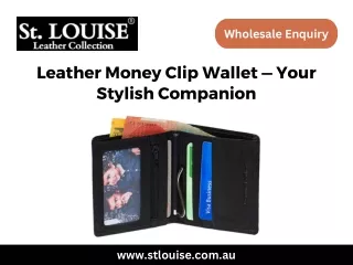 Leather Money Clip Wallet — Your Stylish Companion