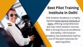 Pilot Training Institute in Delhi