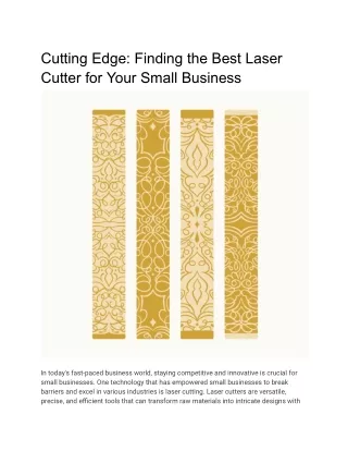 cutting edge finding the best laser cutter