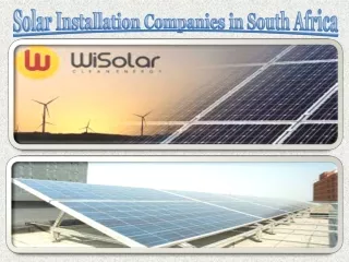 Solar Installation Companies in South Africa