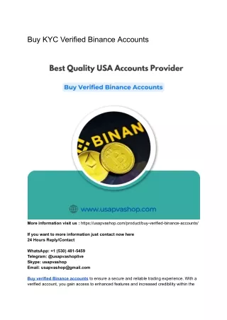 Buy Verified Binance Accounts