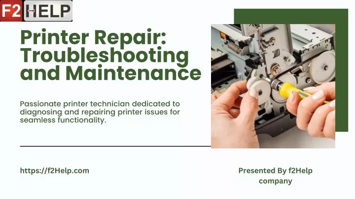 printer repair troubleshooting and maintenance