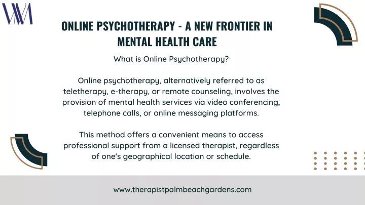 online psychotherapy a new frontier in mental