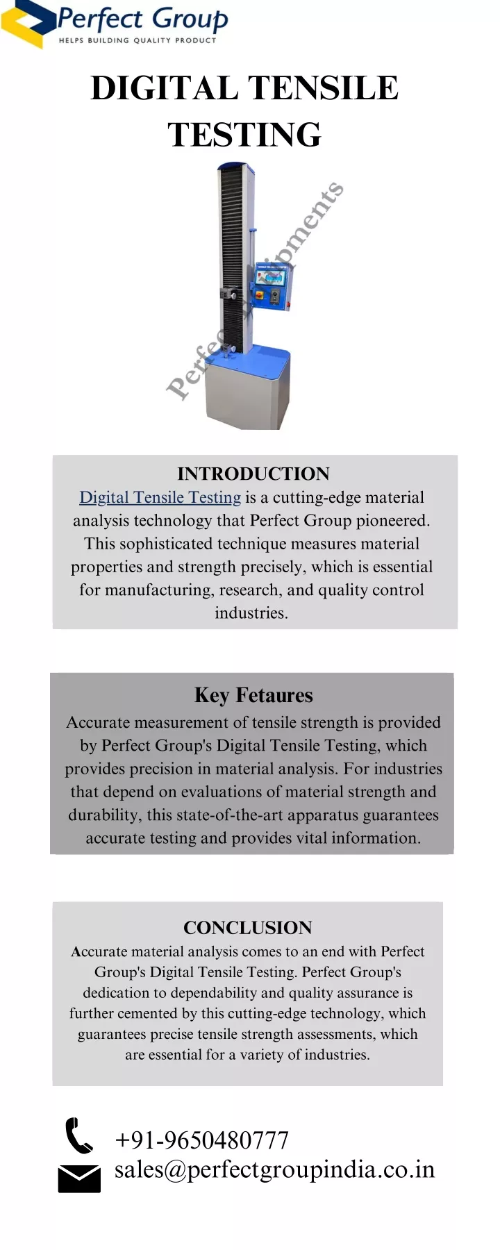 digital tensile testing