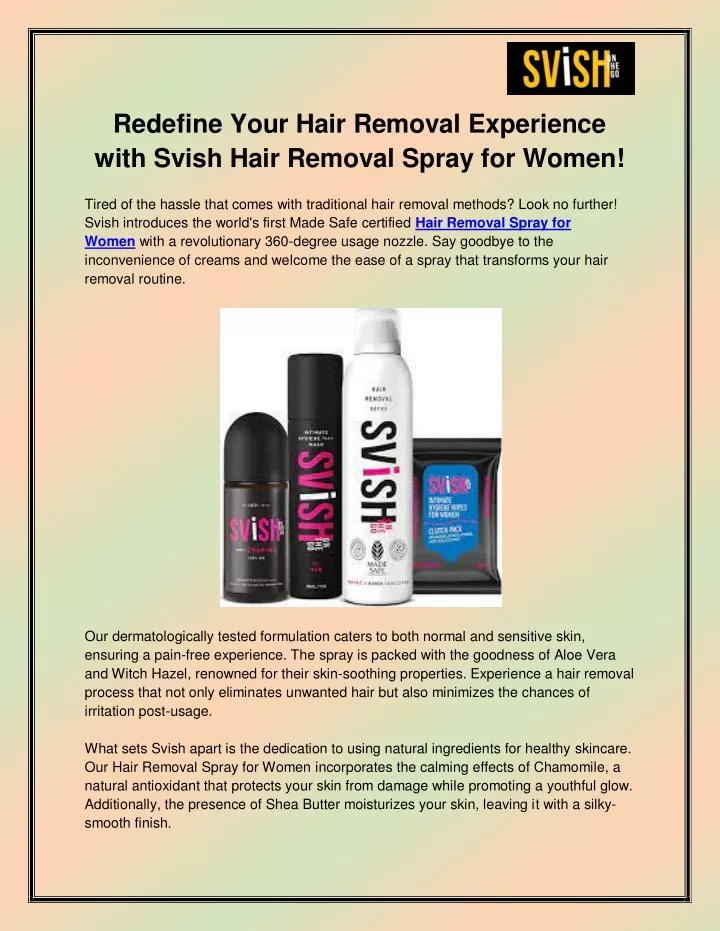 redefine your hair removal experience with svish