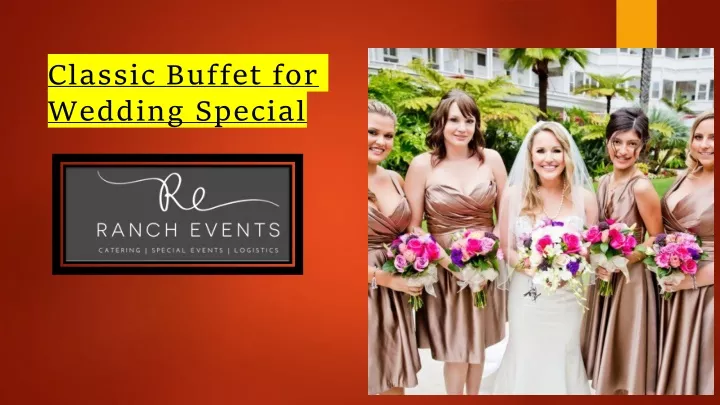 classic buffet for wedding special