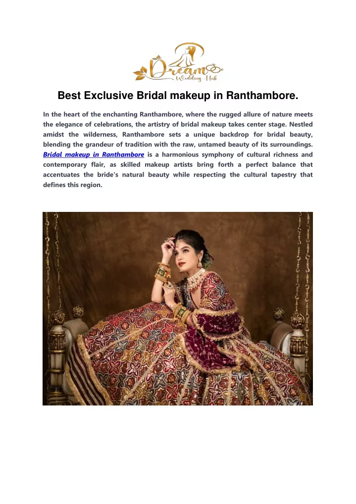 best exclusive bridal makeup in ranthambore