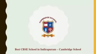 Best CBSE School in Indirapuram