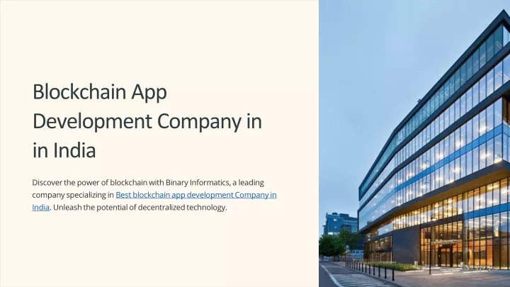 blockchain app development company in in india
