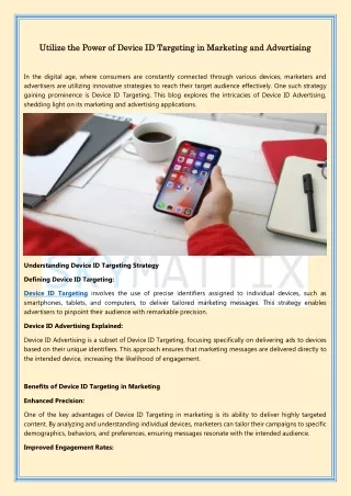 utilize the power of device id targeting