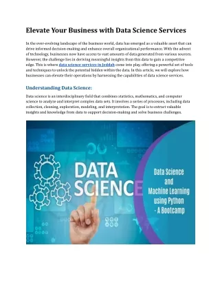 Elevate Your Business with Data Science Services