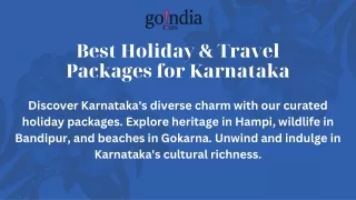 best holiday travel packages for karnataka