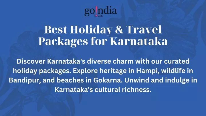 best holiday travel packages for karnataka