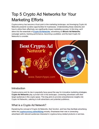Top 5 Crypto Ad Networks for Your Marketing Efforts 