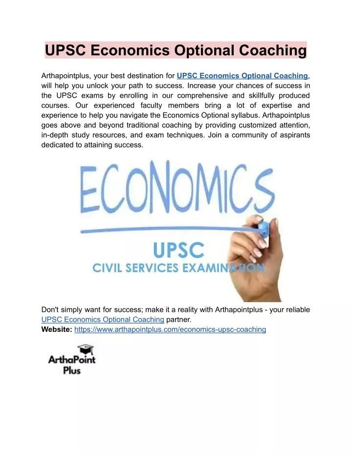 upsc economics optional coaching