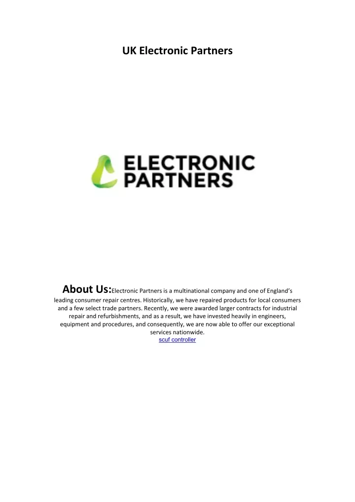 uk electronic partners