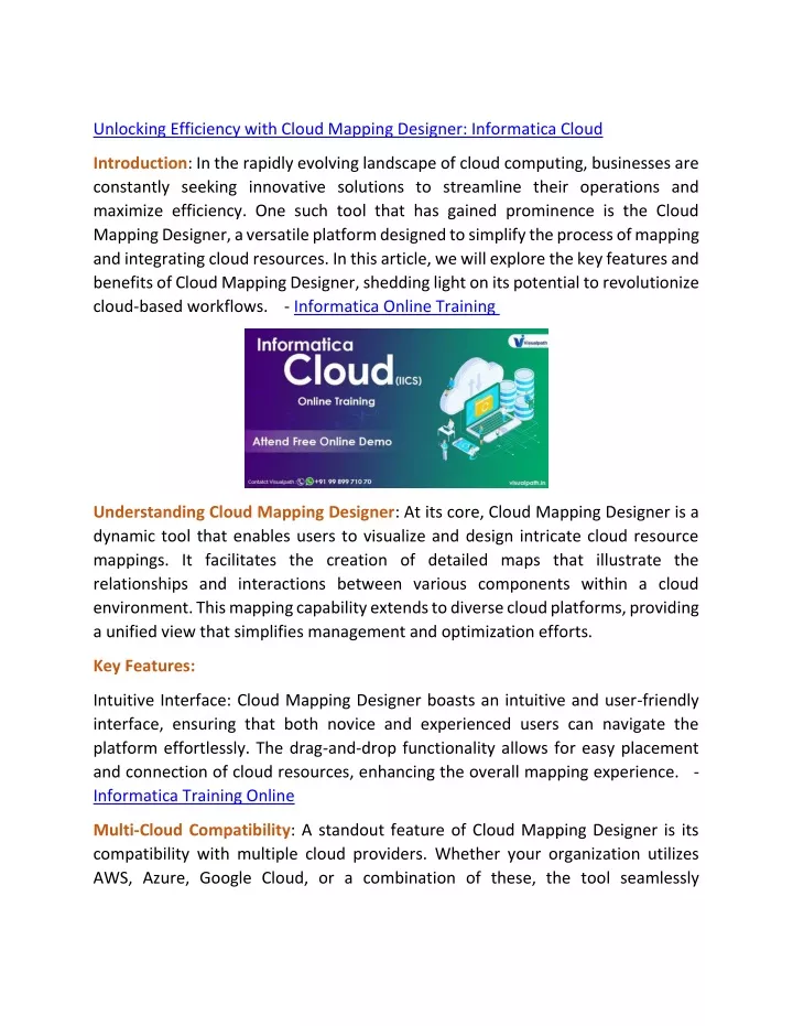 unlocking efficiency with cloud mapping designer