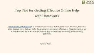 Top Tips for Getting Effective Online Help with Homework