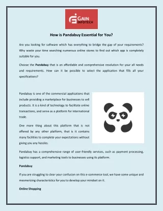 How is Pandabuy Essential for You?