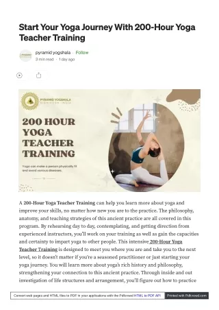 200 hour yoga teacher training/Pyramidyogshala