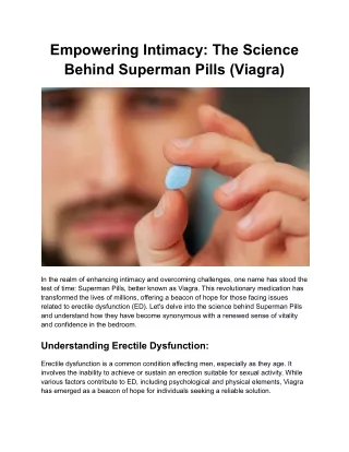 Empowering Intimacy_ The Science Behind Superman Pills (Viagra)