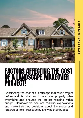 FACTORS AFFECTING THE COST OF A LANDSCAPE MAKEOVER PROJECT!