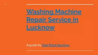 Washing Machine Repair Service in Lucknow