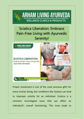 Sciatica Liberation Embrace Pain-Free Living with Ayurvedic Serenity