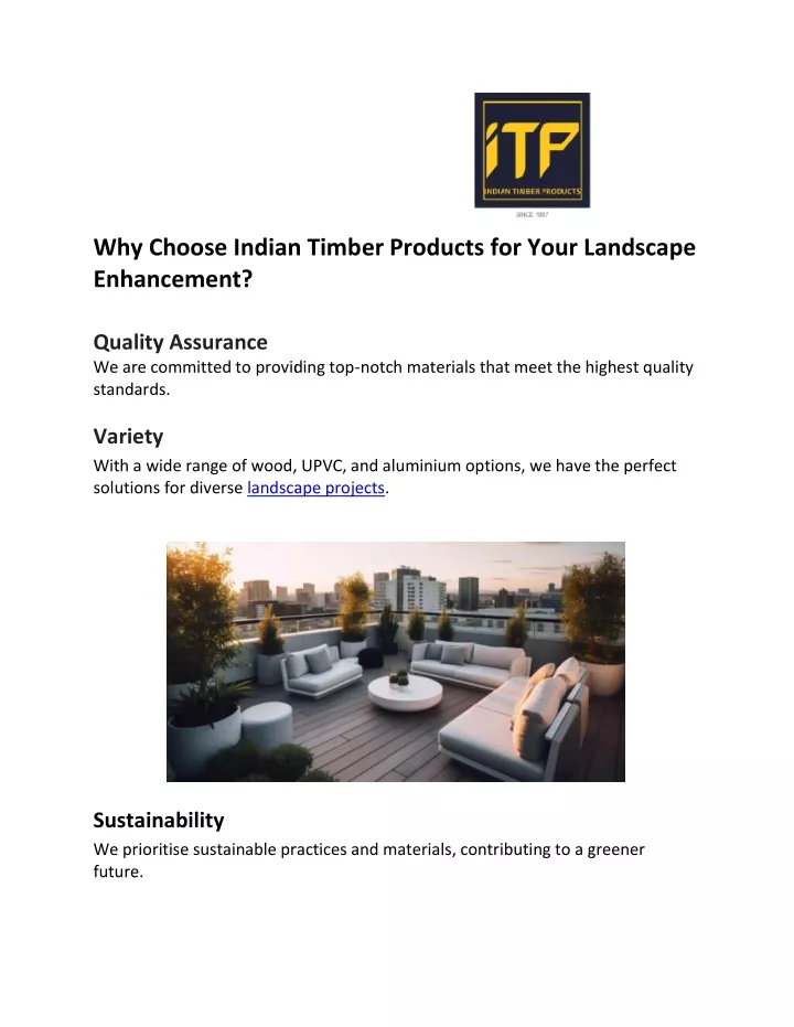 why choose indian timber products for your