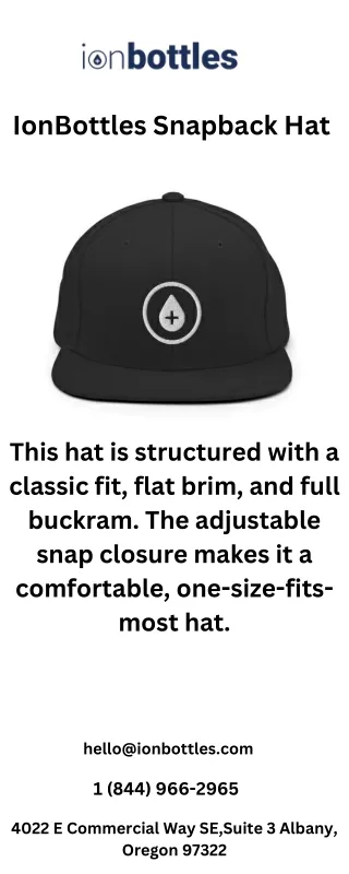 IonBottles Snapback Hat
