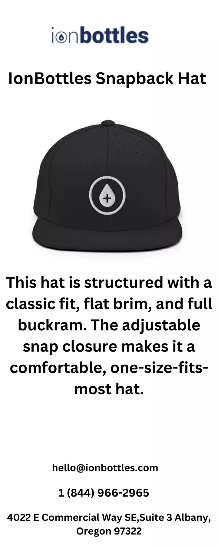 ionbottles snapback hat