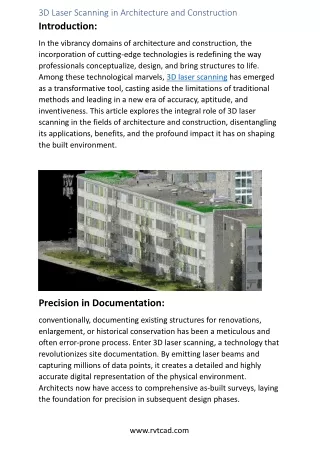 3d laser scanning in architecture