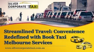 Book Taxi Melbourne Services