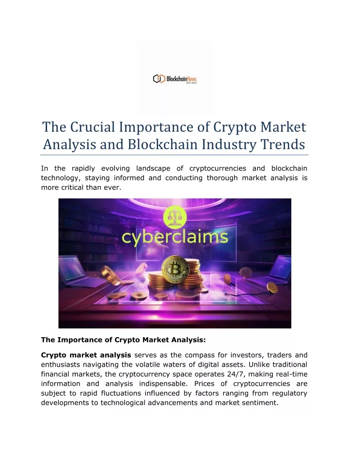 the crucial importance of crypto market analysis