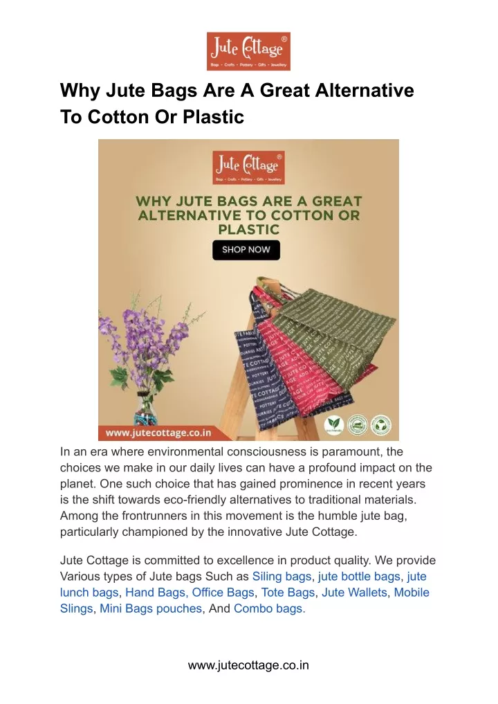 why jute bags are a great alternative to cotton