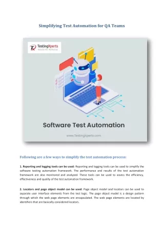 Simplifying Test Automation for QA Teams