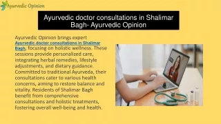 ayurvedic doctor consultations in shalimar bagh ayurvedi c opinion