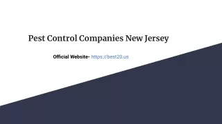 Top pest Control Companies New Jersey
