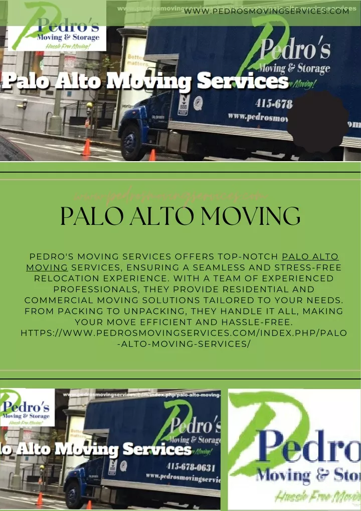 www pedrosmovingservices com